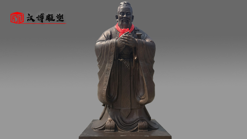 孔子雕像_人物雕塑定制_大型銅雕_名人雕像_雕塑人像