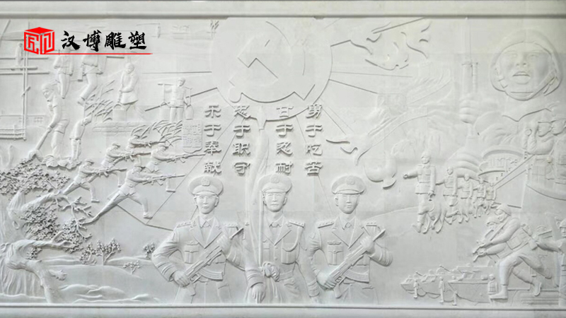 世界上最堅挺的是軍人的肩膀；軍人主題文化浮雕欣賞
