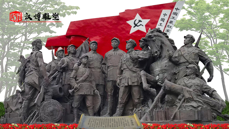 軍隊人物雕塑_大型雕像_雕像訂制_士兵雕像_廣場雕像