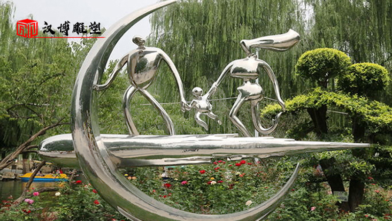 不銹鋼主題雕塑_人物雕塑定制_戶外景觀雕像_大型雕像制作_雕塑制作廠家