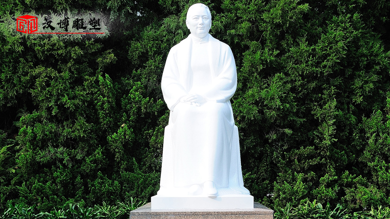 人物石雕_石雕像_名人雕像_宋慶齡雕像_人物石雕像定制