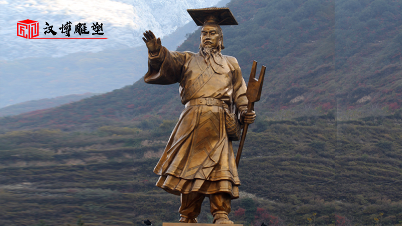 大禹治水雕像_人物雕塑定制_大型人物雕塑_歷史人物雕塑_銅雕人物定制