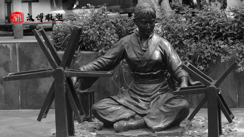 紡織非遺要傳承發展,打造符合現代人審美的紡織主題人物雕塑