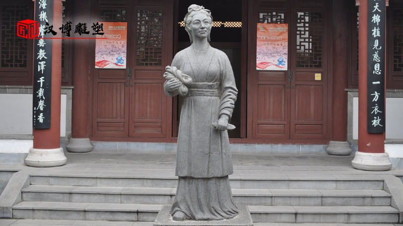 黃道婆雕塑_紡織文化雕塑_人物雕像定制_大型銅雕定制_紡織人物雕塑