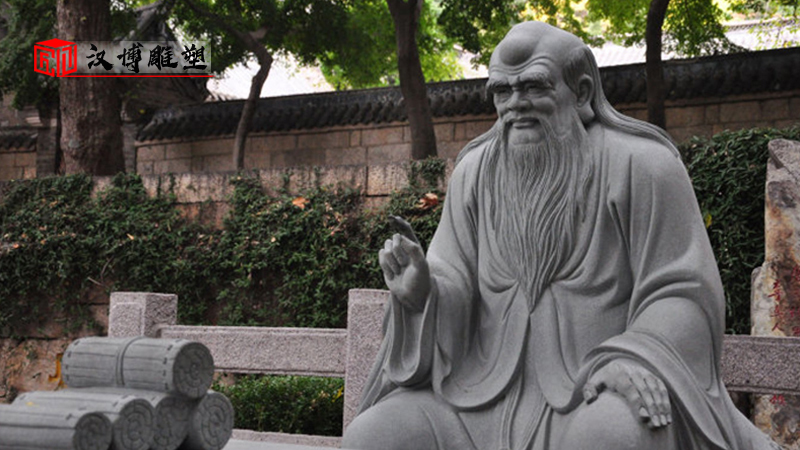 歷史名人雕塑_花崗巖石雕像定制_戶外大型石雕_園林景觀雕塑_人物石雕制作